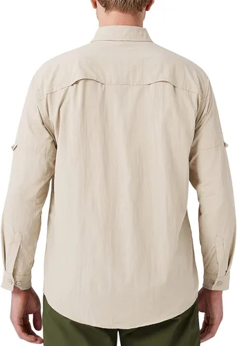 Vista 4 de NAVISKIN Camisas de pesca con protección solar para hombre, camisas de manga larga UPF 50+, camisas de sol para hombre, PFG senderismo, viajes
