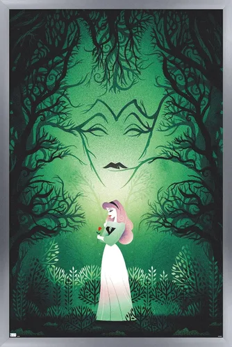 Vista 11 de Trends International Disney Princess - Póster de pared de La Bella Durmiente - Good vs Evil de 14.725 x 22.375 pulgadas, versión enmarcada de madera