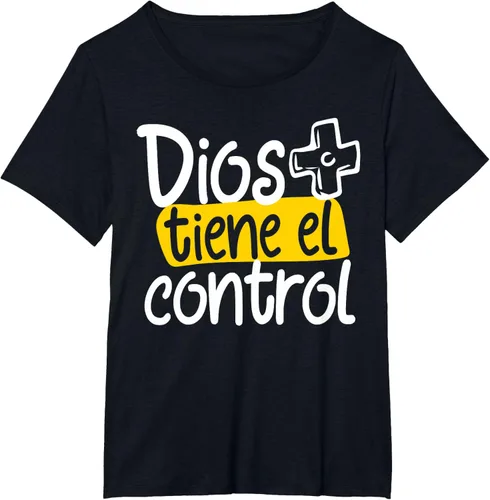 Vista 26 de Regalo Cristiano En Español Christian Spanish Dios Tiene Con Camiseta, Negro