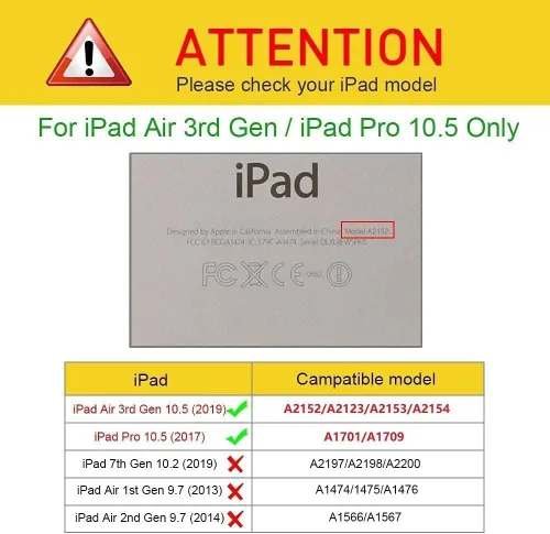 Vista 2 de Funda Inteligente con Soporte Giratorio 360 para iPad Air (3ª generación) 10.5" y iPad Pro 10.5" - Función de Activación/Suspensión Automática