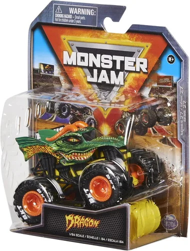 Vista 6 de Monster Jam 2022 Spin Master 1:64 Camión fundido a troquel con accesorio adicional: Legacy Trucks Dragon