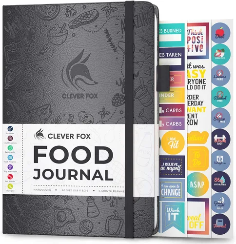 Vista 15 de Clever Fox Diario de Comida de Bolsillo - Diario de Comidas Diario, Planificador de Comidas para Llevar un Control de Calorías y Nutrientes