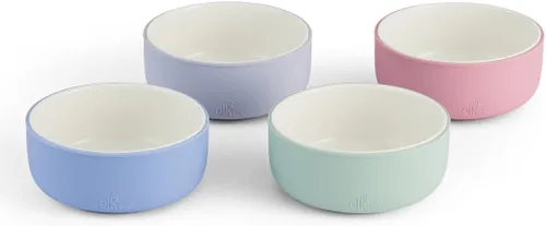 Vista 15 de Elk and Friends Cuencos de porcelana para niños con manga de silicona Alimentación para niños/niños pequeños/bebés Apto para microondas