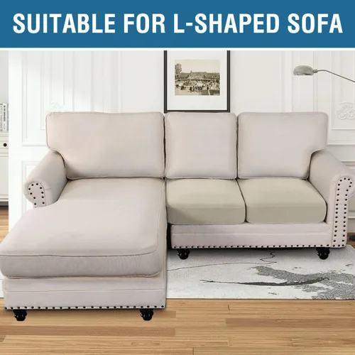 Vista 412 de H.VERSAILTEX Fundas de Cojín de Asiento Individuales Super Elásticas Fundas de Sofá Fundas de Cojín de Sofá Fundas Deslizables Juegos Tela de Sarga