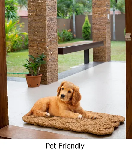 Vista 2 de IRONGATE Felpudo de Cuerda Trenzada - Un Paquete Esterilla Náutica - 100% Fibras de Coco Naturales - Diseño Clásico de Cuerda Entretejida - Hecho a