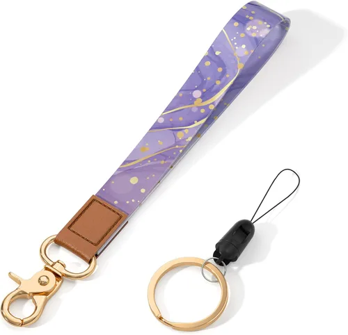 Vista 22 de Cordón de muñeca para llaves, lindo cordón de correa de muñeca, soportes para llavero, llavero de pulsera, correas de muñeca para llaves Flor negra