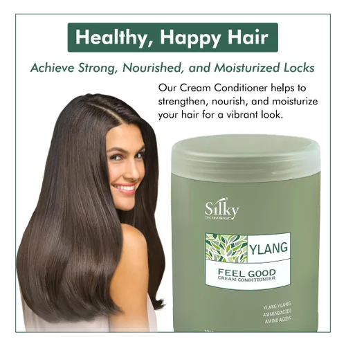 Vista 6 de Ylang Rinse Out - Acondicionador profundo para cabello seco dañado infundido con aceite esencial para humedad y salud, acondicionador sin sulfatos