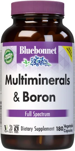Vista 4 de BlueBonnet Multi Minerals Plus Boro Cápsulas Vegetarianas, 90 unidades (743715002104)