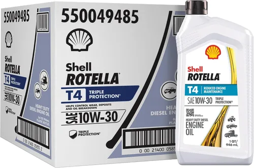 Vista 9 de Shell Rotella T4 Triple Protection 15W-40 Aceite de motor, 1 cuarto de galón (paquete de 6)