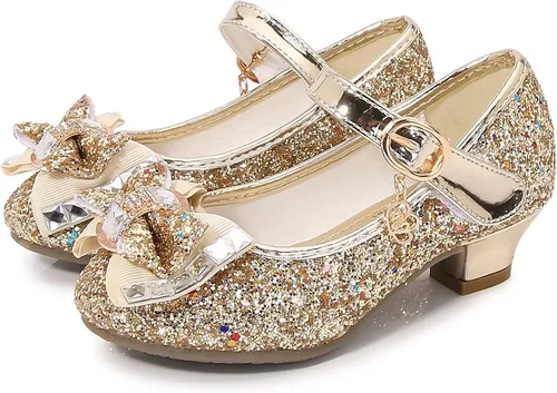 Vista 19 de Cadidi Dinos - Zapatos de vestir para niña, brillantes, princesa para fiesta