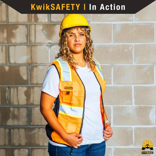 Vista 8 de KwikSafety - Charlotte, NC - FIRST LADY Safety Vest for Women, High Visibility Reflective Strips, Meets ANSI & OSHA