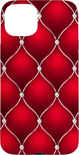 Vista 9 de Red Ombre Quilted Bling Funda para iPhone 17
