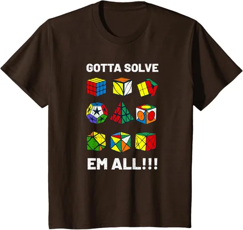Vista 50 de Camiseta competitiva Puzzle Cube Gotta Solve Em All Speed Cubing