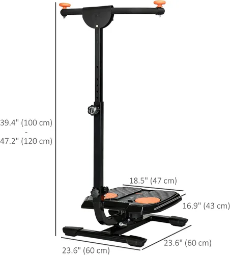 Vista 7 de Soozier Tabla Plegable de Torsión Abdominal para Adelgazamiento de Cintura con Pantalla que Muestra Tiempo, Calorías, Equipo de Entrenamiento