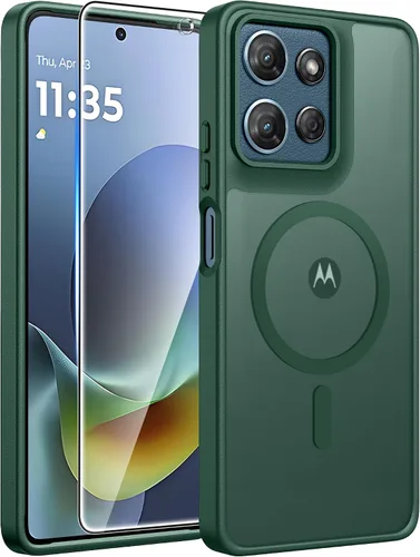Vista 78 de FNTCASE - Funda para iPhone 16 Pro: magnética, mate, translúcida, de grado militar, protectora contra caídas, resistente, fina, duradera y a prueba