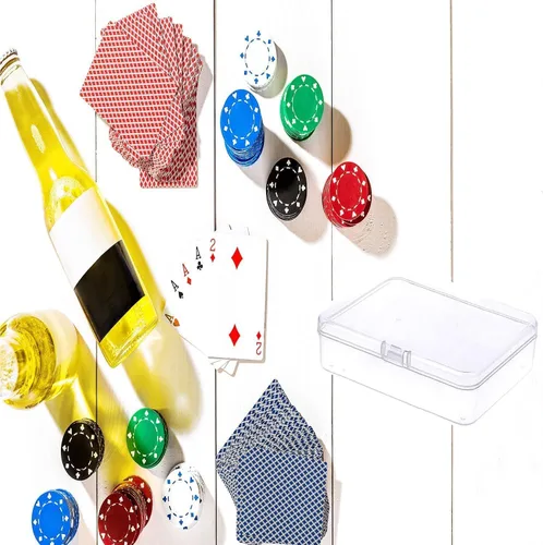 Vista 6 de MFDSJ 6 piezas de contenedores de almacenamiento de plástico mini con tapa, caja transparente rectangular de 3.5x2.4 pulgadas para recoger objetos