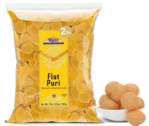 Vista 9 de Rani Pani Puri - Monedas de 7 onzas (7.05 oz) 80-85 monedas ~ Monedas de trigo y sémola sin cocer, aptas para microondas, totalmente naturales