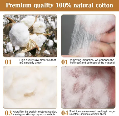 Vista 3 de Relleno de algodón natural de 1.5 libras, fibra de bateo cruda, algodón peinado para almohada, sofá, muñecas, relleno de algodón blanco