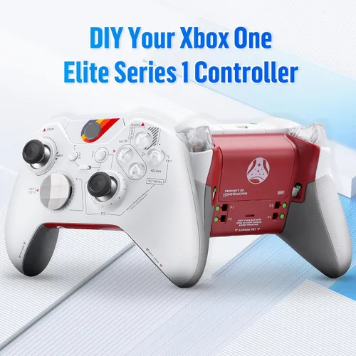 Vista 6 de VANPARK Customized Replacement Housing Shell Set, Full Set Front Case Cover and Backplate for Xbox One Elite 1st Version Wireless Controller