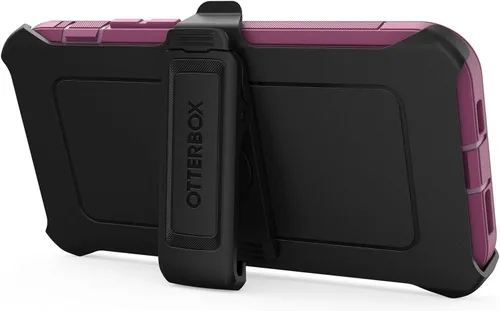 Vista 3 de OtterBox Defender Series - Funda para iPhone 14 Plus, color rosa cielo, embalaje no minorista, Apple Phonecase, parachoques de pantalla elevada