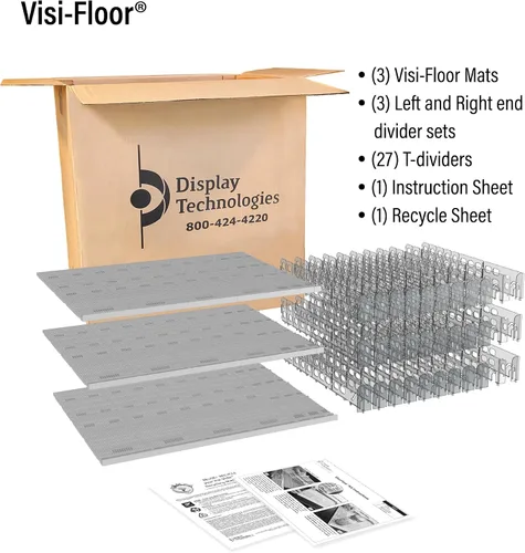 Vista 6 de Visi-Floor - Kit de sistema ajustable – Bóvedas frías y organizador de almacenamiento comercial para supermercados, tiendas de conveniencia