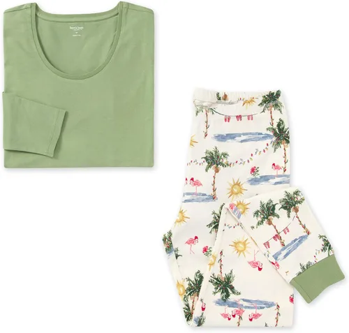 Vista 4 de Burts Bees Baby Pijama de algodón orgánico para vacaciones a juego para bebés