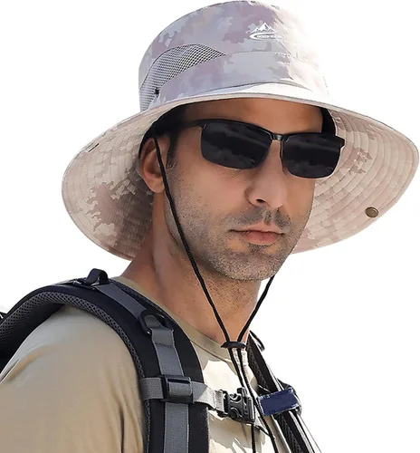 Vista 12 de Sun Hats for Men Women UPF 50+ Wide Brim Bucket Hat Waterproof Packable Cowboy Hat for Fishing Beach Safari Gardening Golf