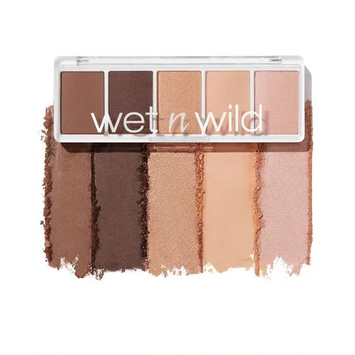 Vista 9 de wet n wild Color Icon - Paleta de 5 bandejas de maquillaje de sombra de ojos, camuflaje rosa, mate, brillante, metálico, de larga duración, rico