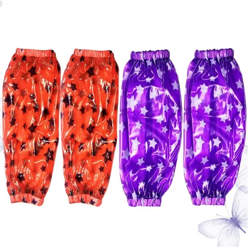 Vista 3 de Waterproof Pvc Arm Sleeve Protector 2 Pairs, Star Pattern Cleaning Oversleeves for Kitchen Use, Oilproof Unisex Sleeve Guards for Women and Men