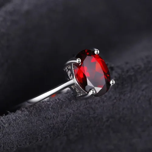 Vista 3 de JewelryPalace Anillos de compromiso solitarios de plata de ley 925 chapados en oro de 14 quilates con piedra natal de topacio azul citrino y piedras