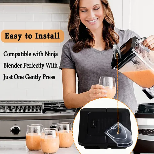 Vista 5 de Tapa de repuesto compatible con tapa de licuadora Ninja de 72 onzas, tapa de tapa para licuadora Ninja Blender Square Top Pitcher, compatible