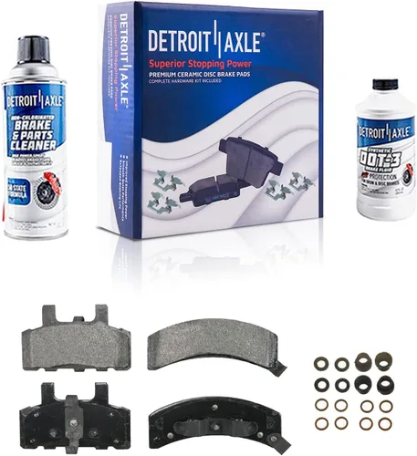 Vista 102 de Detroit Axle - Rotores de freno para Ford 2013-2019 Explorer Taurus Flex Lincoln MKT MKS, rotores de freno de disco ranurados perforados de repuesto