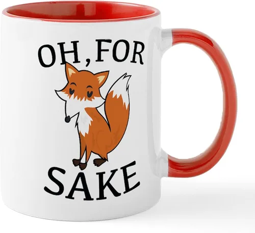 Vista 35 de CafePress Taza de café de cerámica For Fox Sake de 11 oz (11.0 fl oz)