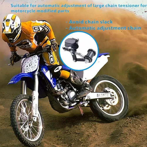 Vista 7 de Tensor de Cadena Universal para Bicicleta Motorizada Tensor de Cadena Pesada Ajustador Tensor de Cadena de Piñón de Resorte para Bicicleta