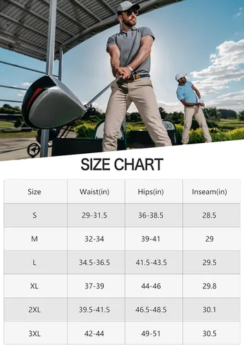 Vista 6 de G Gradual Men's Stretch Golf Pants with 6 Pockets Slim Fit Dress Pants for Men Travel Casual Work