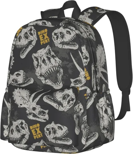 Vista 15 de Mochila de gran capacidad con diseño de calavera y floral, ligera, personalizada, para computadora portátil, tableta, mochila escolar de viaje