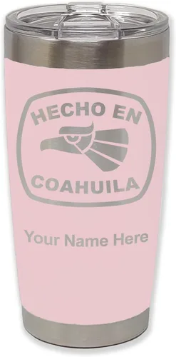 Vista 21 de LaserGram Vaso aislado al vacío de 20 onzas, hecho en coahuila, grabado personalizado incluido (negro) Engraved Gift, Vacuum Insulated Stainless