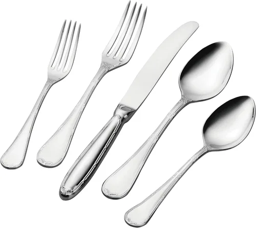 Vista 9 de Supreme Housewares Juego de cubiertos de 20 piezas en forma de pez, acero inoxidable 18/8, servicio para 4, pulido espejo, apto para lavavajillas