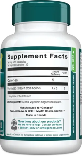 Vista 2 de Genacol Original – Suplemento de colágeno con péptidos de colágeno ultrahidrolizados, mantiene la salud de las articulaciones, para articulaciones