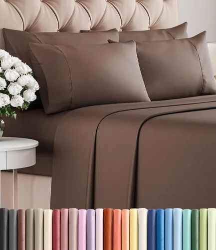 Vista 186 de Juego de sábanas Twin de 4 piezas - Cómodo, transpirable y refrescante - Juego de ropa de cama de lujo de hotel ultrasuave con bolsillos profundos