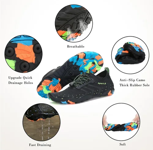 Vista 5 de Mishansha - Zapatos de agua para hombres y mujeres secado rápido para natación buceo surf deportes acuáticos piscina playa senderismo yoga