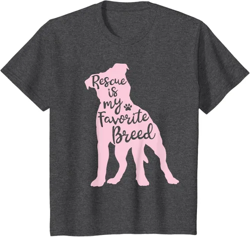 Vista 27 de Pitbull Rescue Is my Favorite Breed Dog Pit Bull Mama - Camiseta, Negro, S