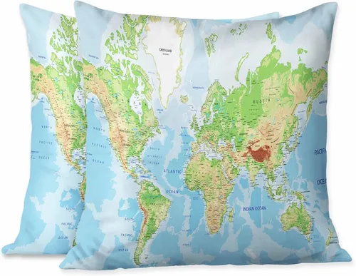 Vista 17 de Juego de 2 almohadas decorativas cuadradas con diseño de pato y pato verde para nadar en el lago para sofá y cama, para mujeres, hombres, niños