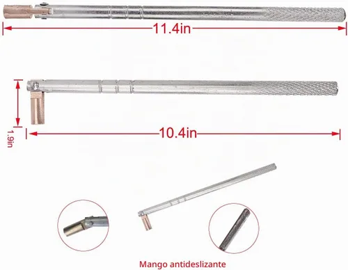 Vista 5 de Febrytold Removedor e instalación de herramientas de vástago de válvula de neumático, 6 vástagos de válvula TR412 a presión con núcleos de vástago