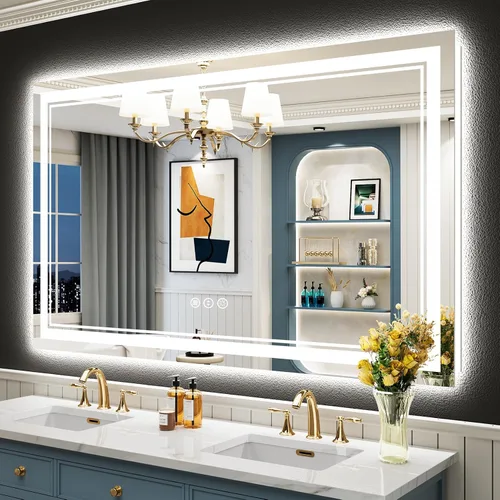 Vista 101 de 24x32 LED Bathroom Mirror, Backlit & Front Lit Lighted Mirror Retroiluminado+luz frontal