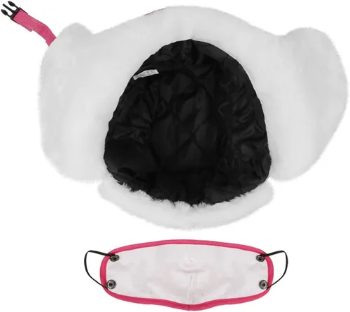 Vista 5 de Gorro de invierno impermeable para niños, máscara de esquí a prueba de viento, gorro Trapper, gorro de bebé, adolescente, lindo, con solapa