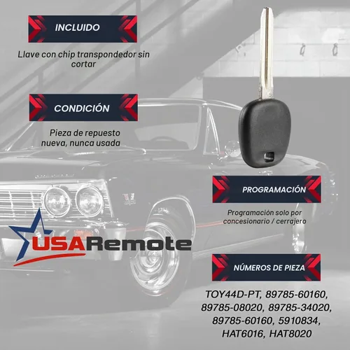 Vista 6 de Llavero remoto de entrada sin llave + llave de encendido para Toyota 4Runner + Sequoia 2003-2008 (HYQ12BBX 4C)