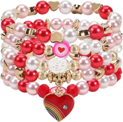 Vista 25 de Ardorchid Pulseras de Halloween para Mujeres Calabaza Fantasma Esqueleto Murciélago Calavera con Cuentas Apilables Elásticas Rugby Acción de Gracias