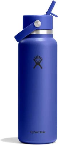 Vista 125 de Hydro Flask Botella de agua – Acero inoxidable aislado – Tapa flexible con popote de boca ancha, antiderrames, a prueba de fugas y recargable