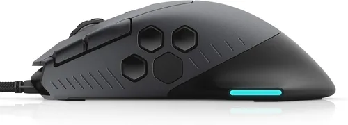 Vista 2 de Alienware Ratón para juegos 510M RGB AW510M sensor óptico de 16,000 DPI - Alienfx RGB - 10 botones - Rueda de desplazamiento ajustable - Botones